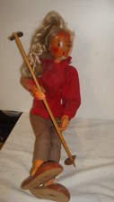 alte große E.M.  Koehler Schaufenster Puppe  Holzglieder 60 cm