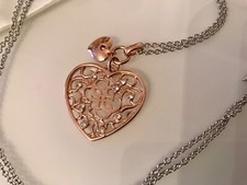Guess Kette Jasmine Herz Strass rose Gold silber Modeschmuck