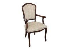Armlehnstuhl Besucherstuhl Sitzmöbel Rokoko Stil Mahagoni mit Polsterung -11488-