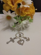 Ausgefallene Glaube Liebe Hoffnung Kette Ca 45+5cm Lang