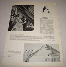 Jahr 1958 orig. Reklame Werbung ELBEO Strümpfe Nylons Strapsstrumpf Perlons