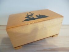 Spardose Holz mit 1 x Schlüssel - Sandmann mit Hase älter - Länge 12 cm