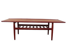 Couchtisch Wohnzimmertisch Surfboard Teak Grete Jalk für Glostrup mid Century