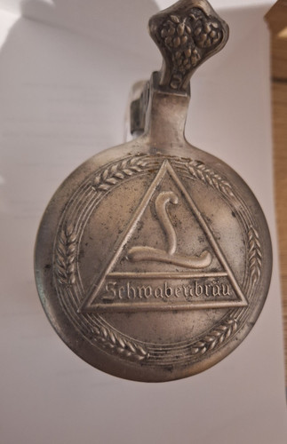 Bierkrug zinndeckel glas - bierkrug,