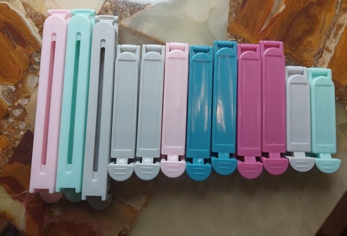 12x bunte verschlussclips - bunte,
