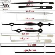 Uhrzeiger Satz Zeiger lange lang groß riesig Eurolochung schwarz silber gold XXL