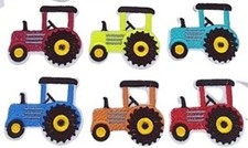 4 Stück Stoff Stickerei Bügelbilder Traktor Patch Aufbügler Aufnäher