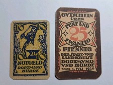 Dortmund Hörde  10 25 Pfennig Notgeld Note Banknote