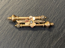 ANTIKE JUGENDSTIL BROSCHE METALL VERGOLDET 12 K 19 TES JHDT