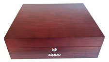 Original Zippo Box Aufbewahrungsbox Schatulle für 6 Zippos Holz braun - leer