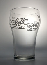 Coca Cola Coke Trinkglas Glas Bar Kneipe Tresen klar alte Form 0,3L
