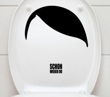 Wandsticker WC Klo Deckel Spruch Wandtattoo Bad Wand Deko Aufkleber W1281