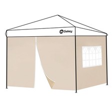 2er Pavillon Faltpavillon Seitenteil Seitenwand Tür Fenster für 3x3m Partyzelt