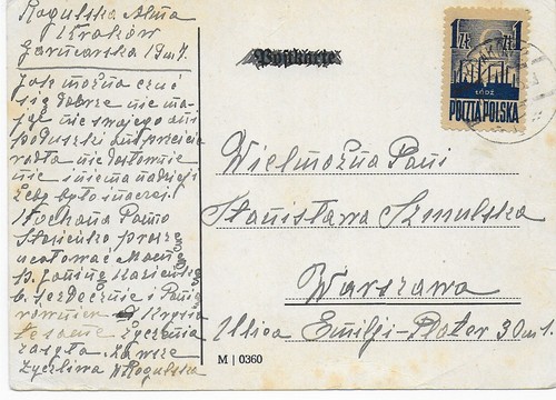 Postkarte krakow nach - krakow, warszawa