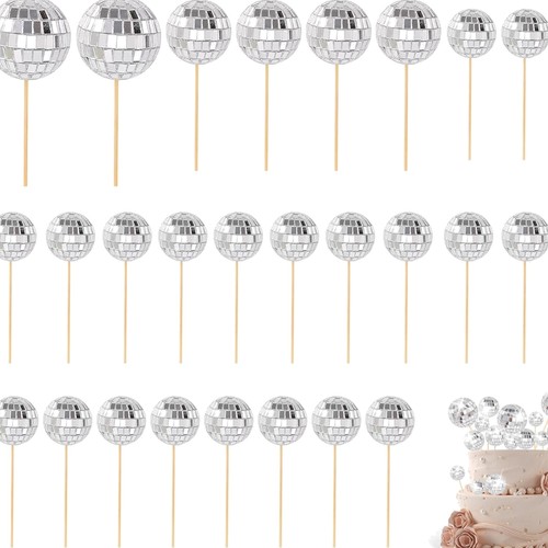 Discokugel tortendeko sets - discokugel,