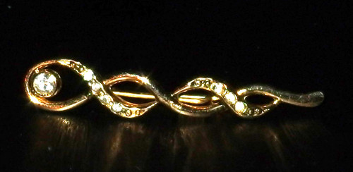 Goldfarbene stabbrosche strass - goldfarbene,