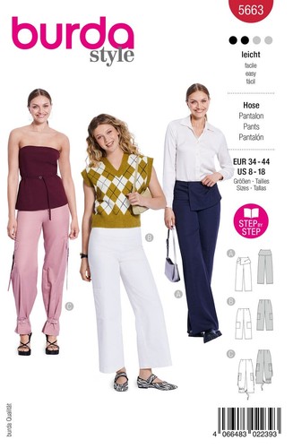 Schnittmuster damenhose mit - schnittmuster,