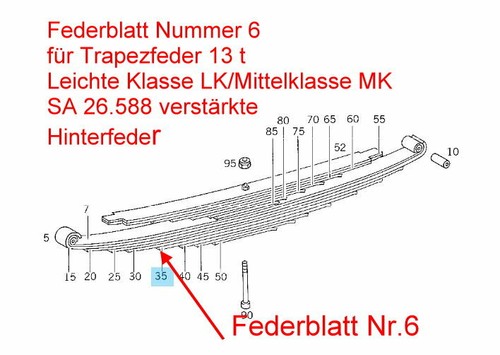 Feder blatt trapez 13 t - nr,