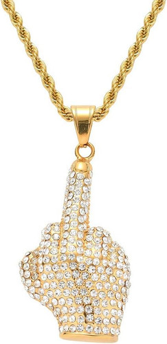Hip hop gold halskette - hop,