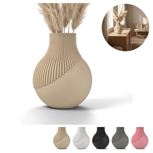 Deko vase groß geriffelt - deko,