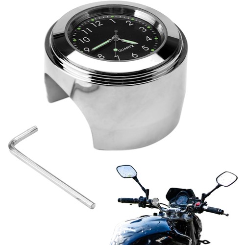 Motorrad uhr digital - uhr, silber