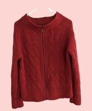 Consequent Damen Strickweste mit Reißverschluss Gr.S rot