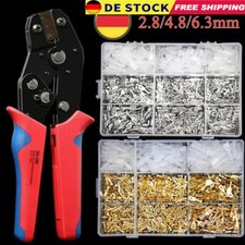900-tlg Flachstecker Kabelschuhe Sortiment Set Flachsteckhülsen Quetschverbinder