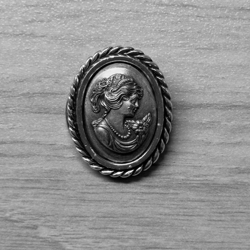 Vintage kamee brosche - vintage,
