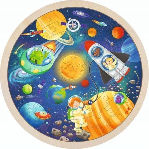 Goki rundes weltraumpuzzle - goki, aus