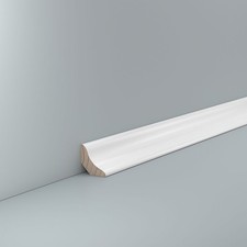 Hohlkehlleiste Holz Kiefer 26 mm Foliert weiß 2,5 Meter Hohlkehl Deckenleiste