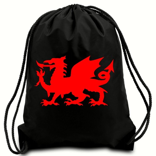 Welsh dragon kordelzugbeutel - dragon,