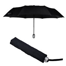 Automatik Regenschirm 110cm | Taschenschirm Schwarz Inkl. Schirmhülle Windfest