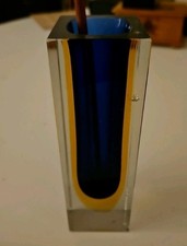 Murano sommerso glas blockvase - murano,