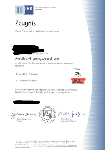 Aevo ada ausbilder schein - aevo,, ada,