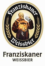 Blechschild mit Kordel, 20 x 30 cm, Franziskaner, Weissbier, Alkohol,  wie neu 