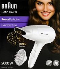 Braun Haartrockner SatinHair3 Power Perfection Diffusor 2000 Watt Ionic HD 385