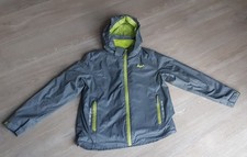 Winterjacke grau / grün - Gr. 146 / 152