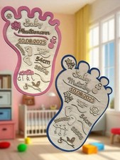 Personalisiertes Holzschild Geschenk zur Geburt für Eltern oder Großeltern