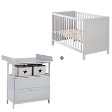 Roba Zimmerset Hamburg Baby- & Beistellbett 60x120 + Wickelkommode