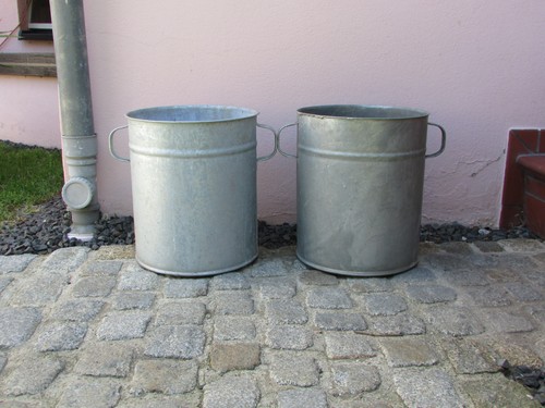 Alter großer zinkkübel - alter,