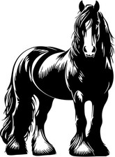 Aufkleber Pferd Pferdanhänger