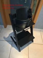 Stokke Tripp Trapp Hochstuhl,  Schwarz Lackiertes Holz, Mit Babyset In Schwarz.
