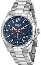 SECTOR 650 Chronograph R3273631003 Herrenuhr Stahl Blau Sub 100 Meter Data