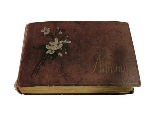 Antikes album mit postkarten - album,