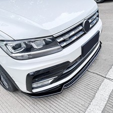 Spoilerlippe Front Ansatz für VW Tiguan Mk2 R-Line 17-20 schwarz Hochglanz
