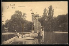 Ansichtskarte Gand-Gent, Welt-Ausstellung 1913, Wasserrutsche 