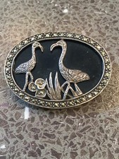 Antike 925er Silber Brosche