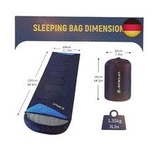 JEAOUIA 3-Jahreszeiten-Schlafsäcke für Erwachsene, Rucksackreisen, leicht