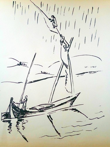 Original federlithographie - original,