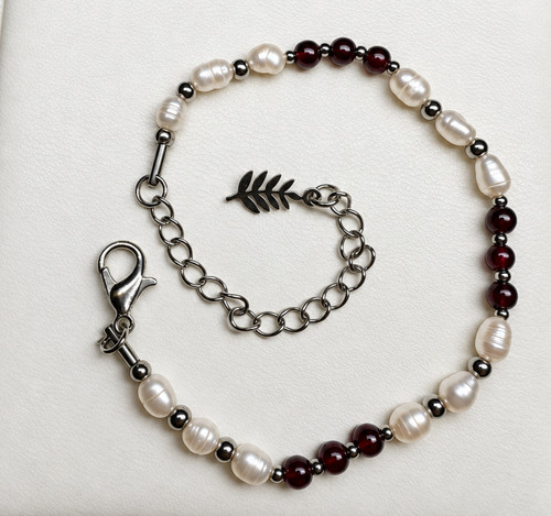 Armband edelstein mit granat - edelstein,